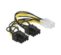 - Câble d'alimentation - Alimentation PCIe de 6 broches (F) pour Alimentation PCIe de 8 broches (6+2) (M) - 12 V - 15 cm - verrouillé
