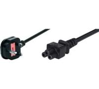 Câble d'alimentation Angleterre, prise mâle à 3 pôles femelle C5, noir, 1,8 m Câble de connexion pour ordinateur portable pour la Grande-Bretagne (35902GB)