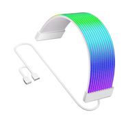 Câble d'alimentation ARGB - Bandes LED en silicone néon à 24 broches | Gaine pour câbles de carte graphique | Éclairage RVB pour carte graphique GPU Moniteur d'ordinateur bureau salon