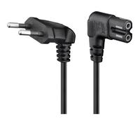 Câble d'alimentation bipolaire Coudé Goobay - noir - 5 m