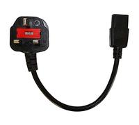Câble d'alimentation britannique court (fiche d'alimentation 5 A vers prise pour appareils froids) 30 cm | Cordon d'alimentation court UK 5A Fuse Power Cord vers type C13. 30 cm