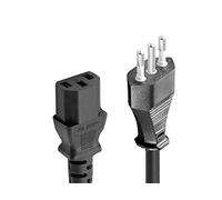 Câble d'alimentation C13F, Cordon Alimentation, Fiche Italienne 3 Broches 10 A 220 V, 150 cm, 0,75 mm, pour Ordinateur et Imprimante
