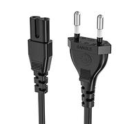 Câble d'alimentation C7 Euro pour PS4 PS5, Ancable Prise d'alimentatio vers Double Câble Euro 8 Prises pour Petit Appareil pour LG Philips Sony Panasonic TV Blu-Ray Radio Alimentations Noir 3M
