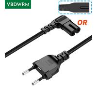 Câble d'alimentation CA Schuko CEE7/16 vers C7, norme UE vers IEC 320C, câble d'alimentation en forme de 8 pour téléviseurs LED Samsung, Philips, Sony, 3m/5m/1,5m/1m Straight-5.0M
