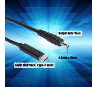 Câble d'alimentation CC 19 V 65 W avec puce à induction PD, sortie USB vers CC 4,5 mm x 3,0 mm pour