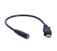 Câble d'alimentation CC 3,5 x 1,35 mm femelle vers USB mâle 5 broches 0,2 m 20 cm Noir femelle vers câble USB