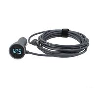 Câble d'alimentation CC 3 en 1 TDCuizent pour Starlink pour Mini avec affichage voltmètre LED, prise USB, adaptateur CIG 18 AWG pour voiture, camion, camping-car, bateau 12-24 V, noir, plusieurs