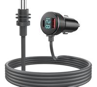 Câble d'alimentation CC à affichage numérique pour Starlink Mini, entrée 12 V-24 V, sortie de 3 m avec charge rapide QC et PD, 60 W maximum, pour voitures, camions, camping-cars, 2 m