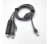 Câble d'alimentation CC de 7,6 cm pour Mini - Adaptateur USB-C vers CC avec chargement et transfert de données en voiture, conducteurs en cuivre, gris (1 m)
