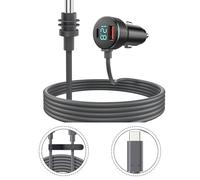 Câble d'alimentation CC pour voiture 12 V-24 V 3 m pour parabole portable | Alimentez votre antenne parabolique portable directement à partir de n'importe quelle prise de véhicule 12 V ou 24 V.