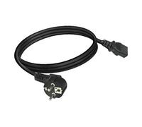 - Câble d'alimentation - CEE 7/7 (M) incliné pour IEC 60320 C13 droit - CA 250 V - 6 A - 2 m - noir