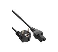 Câble d'alimentation CEE7 / 7 coudé vers C15 droit noir 1m