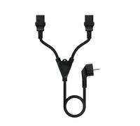 Câble d'alimentation CEE7/M avec 2 connecteurs C13, Longueur de 1,8 m, conçu pour Les Produits électriques