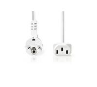 Nedis Câble d'alimentation CABLE-703W-10 Schuko coudé IEC320 C13 10 m Blanc