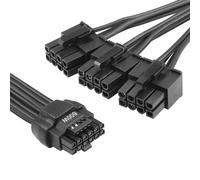 Câble d'alimentation CERRXIAN 2,4 Pieds 12 V HPWR vers 3X CPU 8 Broches, câble d'alimentation 16 Broches mâle vers 3X EPS 12 V 8 Broches mâle Uniquement pour Alimentation modulaire Corsair