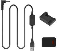 Câble d'alimentation Chargeur de Banque Mobile + Coupleur DC DR-80 Batterie Factice + Adaptateur USB pour Canon G1X G3X G15 caméra G16 SX50 SX60