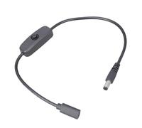 Câble d'alimentation DC 5,5 x 2,1 mm mâle vers USB de type C femelle avec entrée 5 V 3 A pour haut-parleur ventilateur CCTV câble USB C pour chargeur de caméra de vidéosurveillance