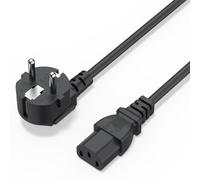 Câble d'alimentation de 1.5M (IEC320C13 à CEE 7/7 Schuko) 6 pi Convient pour PC, Moniteurs, Appareils électroménagers. Cordon d'alimentation,Noir (1.5M)