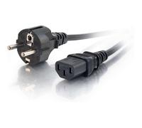 Câble d'alimentation de 2M (IEC320C13 à CEE 7/7 Schuko) 6 pi Convient pour PC,Moniteurs,Appareils électroménagers.Noir
