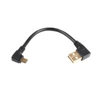 Câble d'alimentation de données court à Angle gauche USB A mâle vers Micro USB mâle à Angle droit de 90 degrés