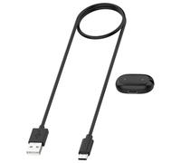 Câble d'alimentation de rechange avec base, noir | Cordon USB-A vers type C, design à 2 broches, 100 cm pour bureau à domicile