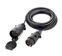 Câble d'alimentation de remorque avec connecteur et prise 7 broches, longueur 5 m.
