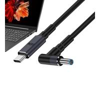 Câble d'alimentation de type C CC Noir 180 cm | Câble d'alimentation USB C mâle vers CC pour voyage, vie quotidienne, commutation, voyage d'affaires, portable, longue durée