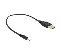 Câble d'alimentation - DeLOCK - USB (M) - 27 cm - Noir - DC jack 3,0 mm x 1,1 mm (M)