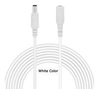 Câble D'Alimentation D'Extension Dc 12V,0.5M 1M 2M 3M 5M 10M,Fil Électrique Blanc Noir,Cordon D'Extension D'Alimentation Pour Lumière Led,Routeur De Caméra De Vidéosurveillance.White 0.5M.