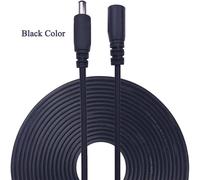 Câble D'Alimentation D'Extension Dc 12V,2.1Mmx5.5Mm,Mâle À Femelle,Fil De Connexion Blanc Noir 0.5M 1M 2M 3M 5M 10M Pour Caméra De Vidéosurveillance À Lumière Led.Black 0.5M.