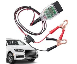 Câble d'alimentation ECU pour véhicule avec écran LED | OBD2 Batterie économiseur de mémoire pour verrouillage radio automobile Tableau de bord perte de données Remplacement du