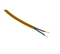 Câble d'alimentation électrique H03VVH2-F 2x0,75mm² - 10m - Or - Zenitech
