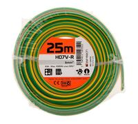 Câble d'alimentation électrique H07V-R 6mm² jaune et vert - 25m - Zenitech