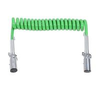 Câble d'alimentation électrique Robuste, Cordon de remorque enroulé à 7 Voies de 15 Pieds, Compatible avec Semi-Camion, Tracteur, Camping-Car, Caravane