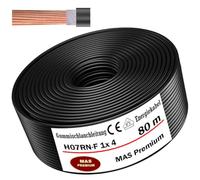 Câble d'alimentation en caoutchouc H07RN-F 1 x 4 mm² - Flexible - Pour appareils lourds - De 5 à 100 m - 80 m