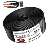 Câble d'alimentation en caoutchouc H07RN-F 7G1,5 mm² de 5 à 80 m - Câble flexible avec conducteur de protection pour appareils lourds (20 m)