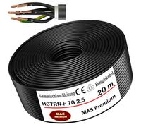 Câble d'alimentation en caoutchouc H07RN-F 7G2,5 mm² de 5 à 50 m - Câble flexible avec conducteur de protection pour appareils lourds (20 m)
