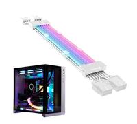 Câble d'alimentation en énergie - Extension de Fil à Effet ATX | Câble d'alimentation synchronisé ARGB 24 Broches avec Mode Couleur - Kit d'extension de câble d'énergie PC, Manchon