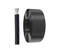 Câble D'alimentation En Silicone 8 AWG, 30 M, Câble Flexible Haute Température 600 V, Fil De Cuivre Étamé For Projets Automobiles, Industriels, De Bricolage Et Solaires(Black,50FT_8AWG)