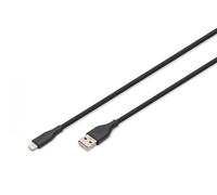ASSMANN - Câble Lightning - USB mâle pour Lightning mâle - 50 cm - simple blindé - Certifié MFI - noir