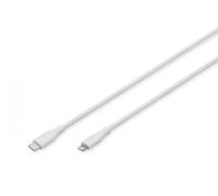Câble d'alimentation en silicone USB-C vers Lightning, USB 2.0 60W, MFI, 1m blanc