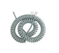 Câble d'alimentation en spirale, Cordon secteur à ressort spiralé 4 fils 22 AWG 0,3 mm², plusieurs tailles(Stretch 2Meters)