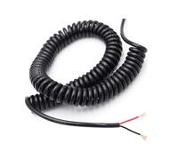 Câble d'alimentation en spirale rétractable extensible 2-3 noyaux 22-13 AWG 2,5-7,5 mètres(2 Core 13AWG,Line length 5 meter)