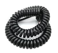 Câble d'alimentation en spirale rétractable extensible 2-3 noyaux 22-13 AWG 2,5-7,5 mètres(3 Core 13AWG,Line length 5 meter)