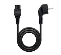 Câble d'alimentation en trèfle - Nano Cable - Connecteur CEE7 coudé mâle vers C5/F - 2 m - Noir