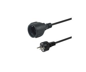 Câble d'alimentation Equip 112180 - 1.8m, CEE7/7 vers CEE7/3, 250V 16A, H05VV-F3G 3x1.5mm², Noir, Conforme REACH/RoHS/VDE