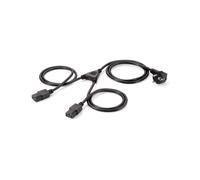 Câble d'Alimentation Equip 112220 Noir 1.8m Prise Type F - Coupleur 2xC13 Mâle/Femelle 24x16x2200mm