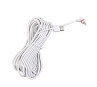 Câble d'alimentation et adaptateur compatibles avec caméra de sécurité extérieure Ring Spotlight Cam Plus/Pro résistante aux intempéries - Cordon de charge en TPE blanc de 7,6 m/10 m de long pour la