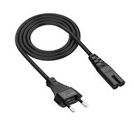 Câble d'alimentation EU Plug C7 Bipolaire 2 Cordon, Cordon Alimentation Compatible avec Ps5 Ps4 Ps3 Xbox Série X/S, pour Consoles de Jeux TV Imprimante Laptop PC Monitor DVD, Câble Alimentation 1.5m