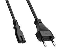 Cable d'alimentation Euro,2 Meters,Cable Alimentation 2 Pin | c7 fiche Bipolaire Cordon pour PC Monitor,DVD,Imprimante,Samsung Philips LG Sony TV,PS4, Microsoft Surface Go/Laptop/Book,HP Envy. …